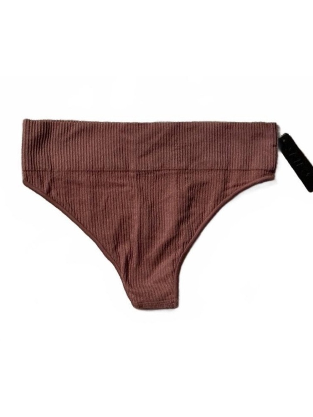 NWT Skims Ribbed Thong in Rose Clay Sz XXS/XS